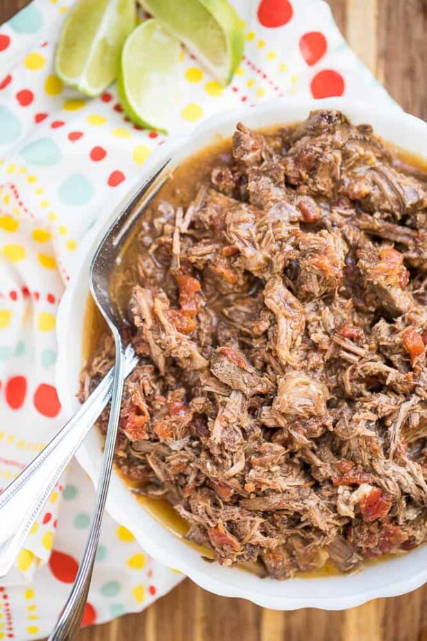 Shredded Chipotle Beef (For Instant Pot or Slow Cooker) - Perry's Plate
