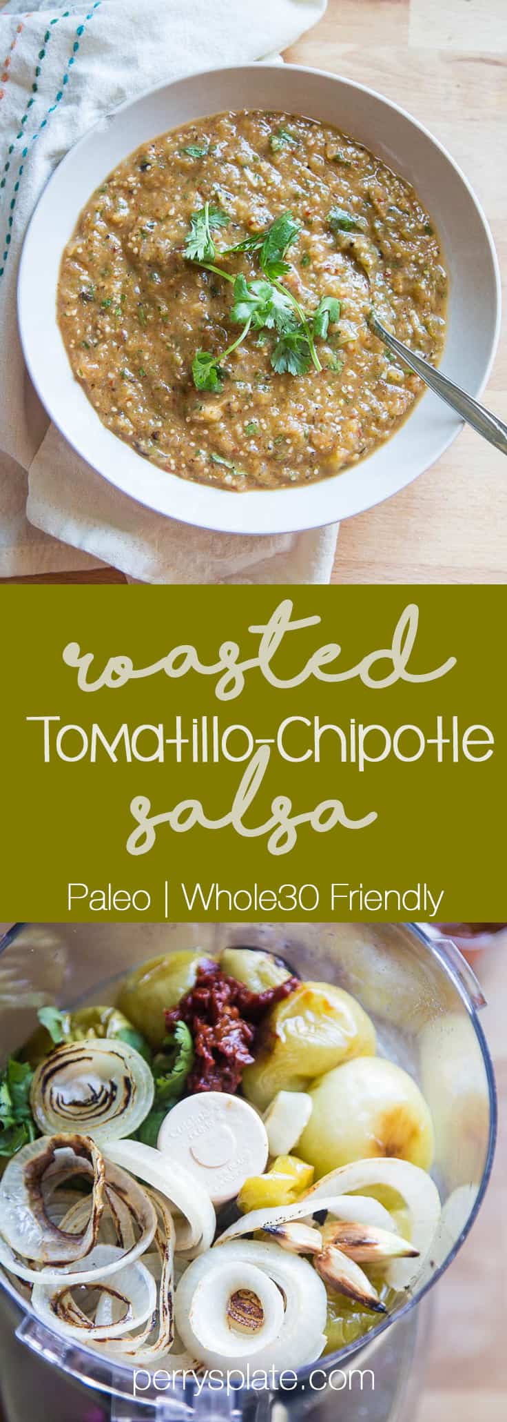 Roasted TomatilloChipotle Salsa Perry's Plate