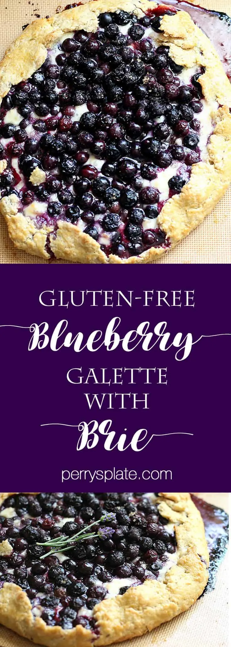 Gluten-Free Blueberry Galette with Brie | galette recipes | gluten free dessert recipes | blueberry recipes | brie recipes | perrysplate.com