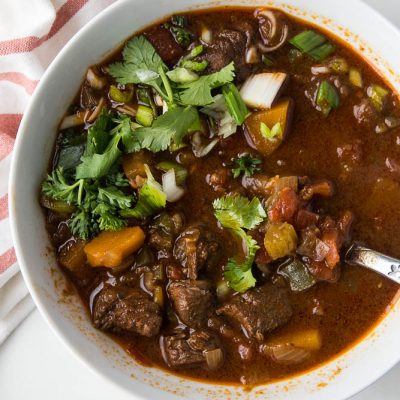 Steak Chili Recipe with Stew Meat - Perry's Plate