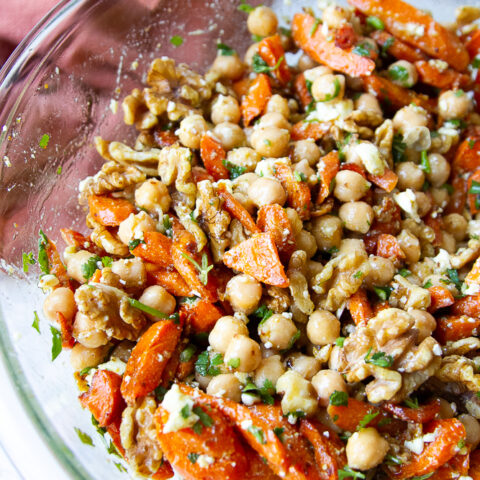 Roasted Carrot and Chickpea Salad