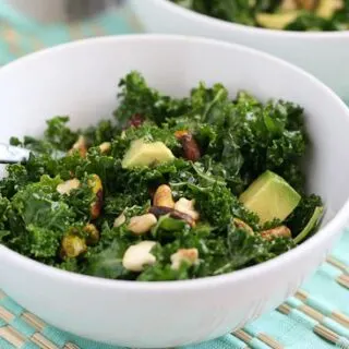 Massaged Kale Salad with Pistachios, Dried Cherries, and Avocado