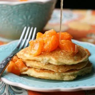 Paleo Dreamsicle Pancakes with Clementine-Vanilla Bean Compote