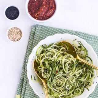 Sesame Marinated Cucumber Noodles