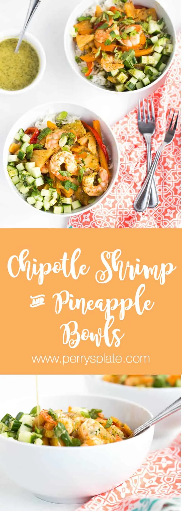 Chipotle Shrimp and Pineapple Bowls | Paleo and easily made Whole30 compliant! | paleo recipes | Whole30 recipes | perrysplate.com