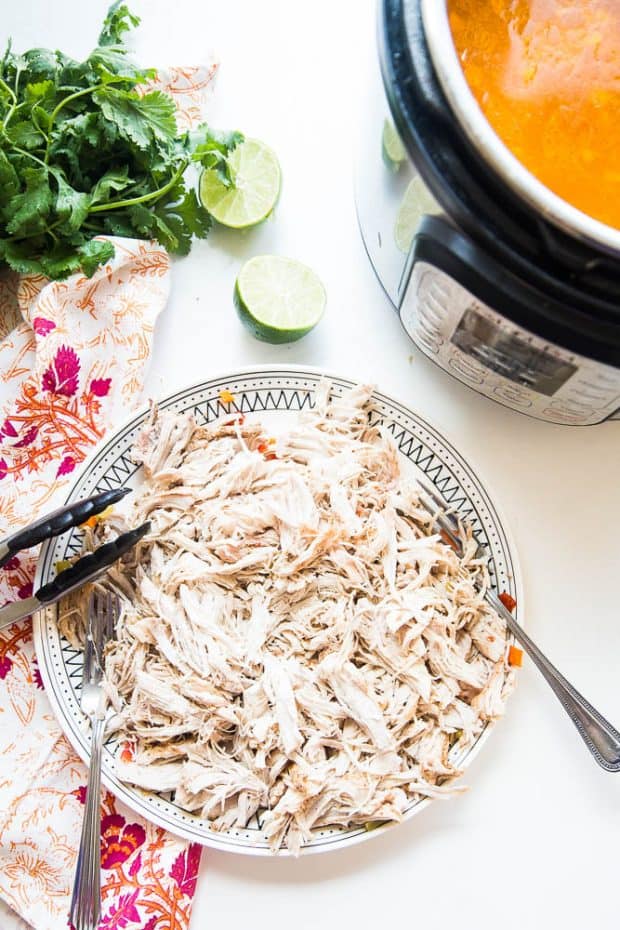 Southwest Creamy Chicken Soup (Instant Pot) - Perry's Plate