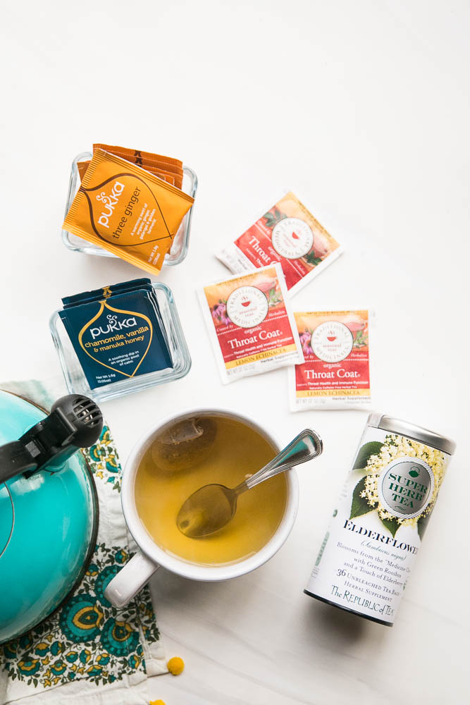 Our family LOVES herbal tea -- these are our favorites! It's a healthy alternative to hot chocolate in the winter and delicious iced during the summer. | perrysplate.com #herbaltea #wellnesstea 