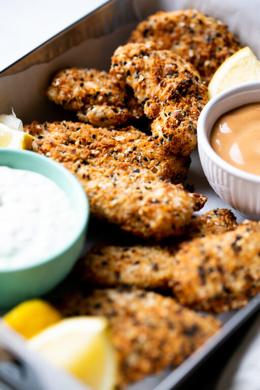 Everything Bagel Chicken Tenders (Air Fryer or Oven) - Perry's Plate