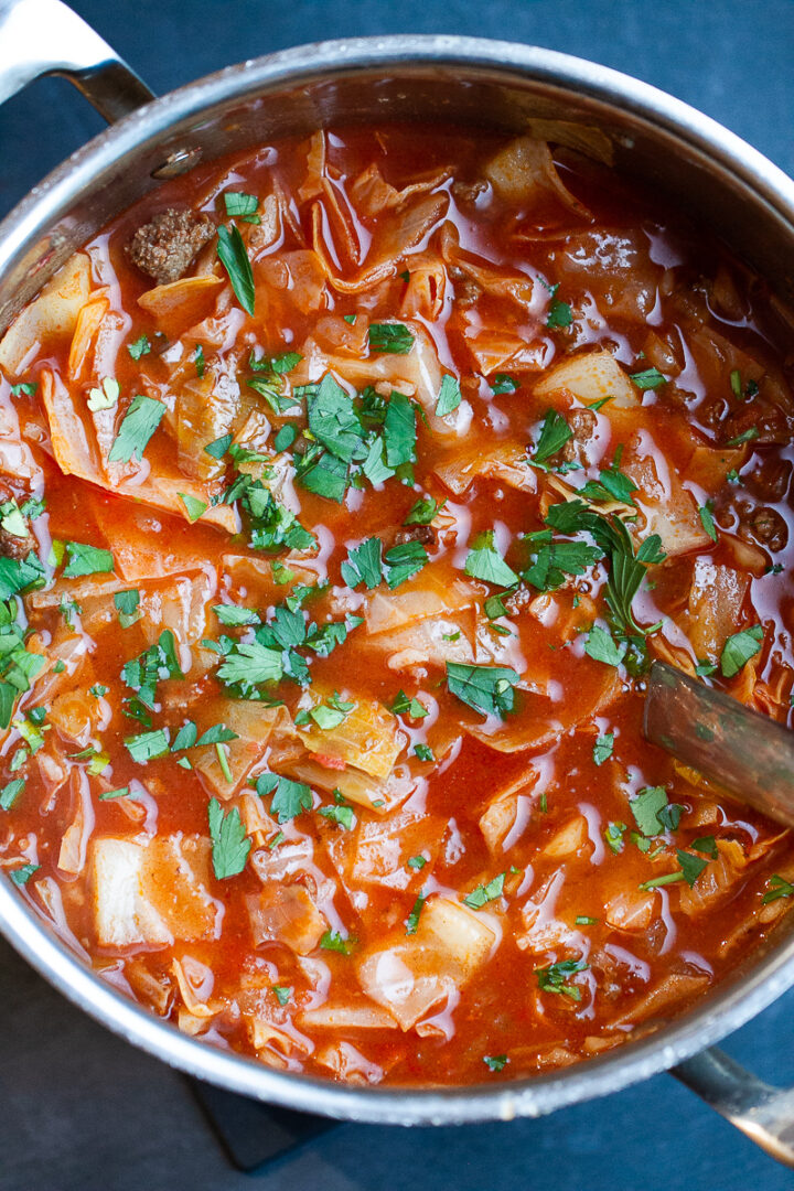 Easy Cabbage Roll Soup (Instant Pot or Stove Top) - Perry's Plate