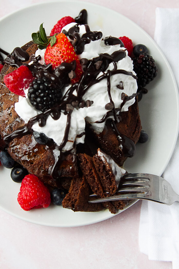 Dark Chocolate Paleo Pancakes - Perry's Plate