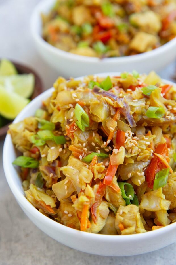 Thai Turkey Cabbage Bowls