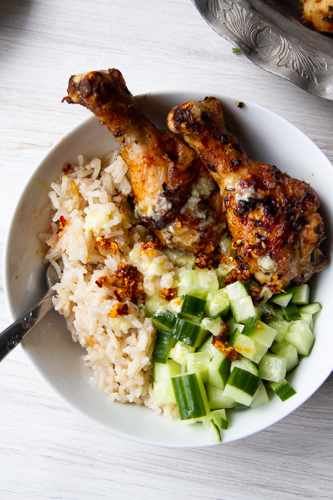 Grilled Moroccan Chicken and Garlic Sauce - Perry's Plate