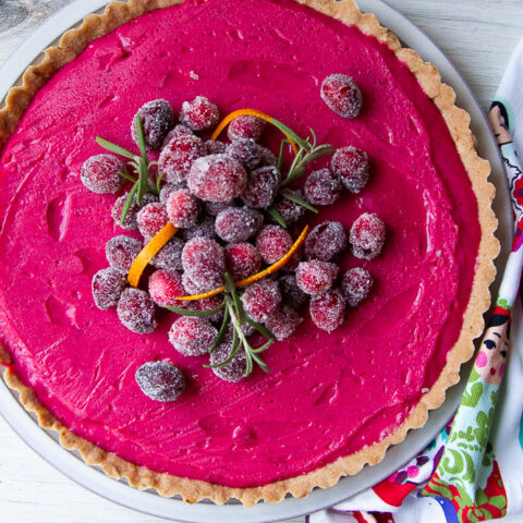 Cranberry Custard Tart